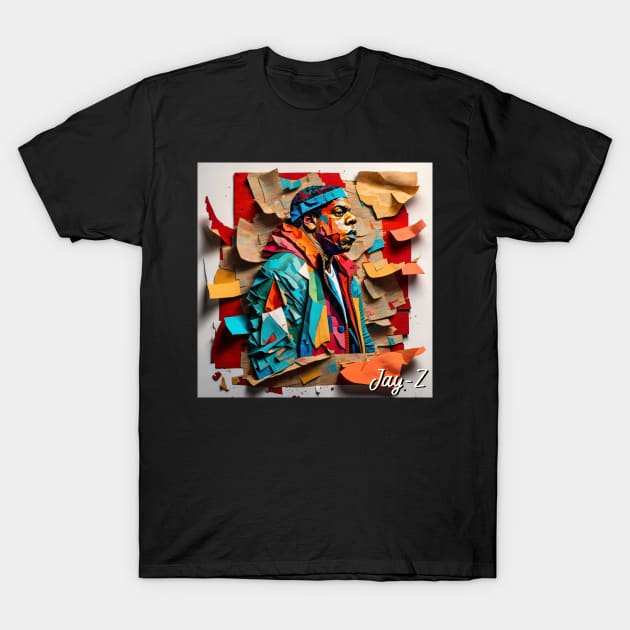 Jay-Z // Paper Art T-Shirt by Otmr Draws